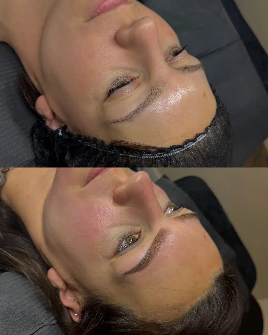 Powder brows resultaat voor en na – klant 5