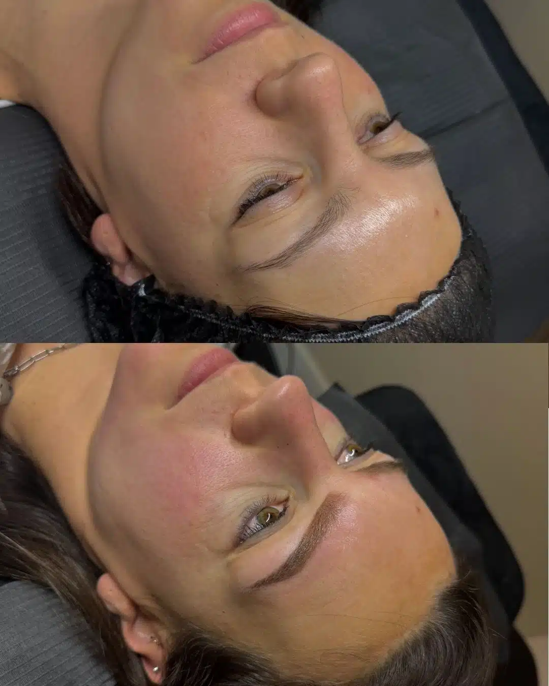 Powder brows resultaat voor en na – klant 6