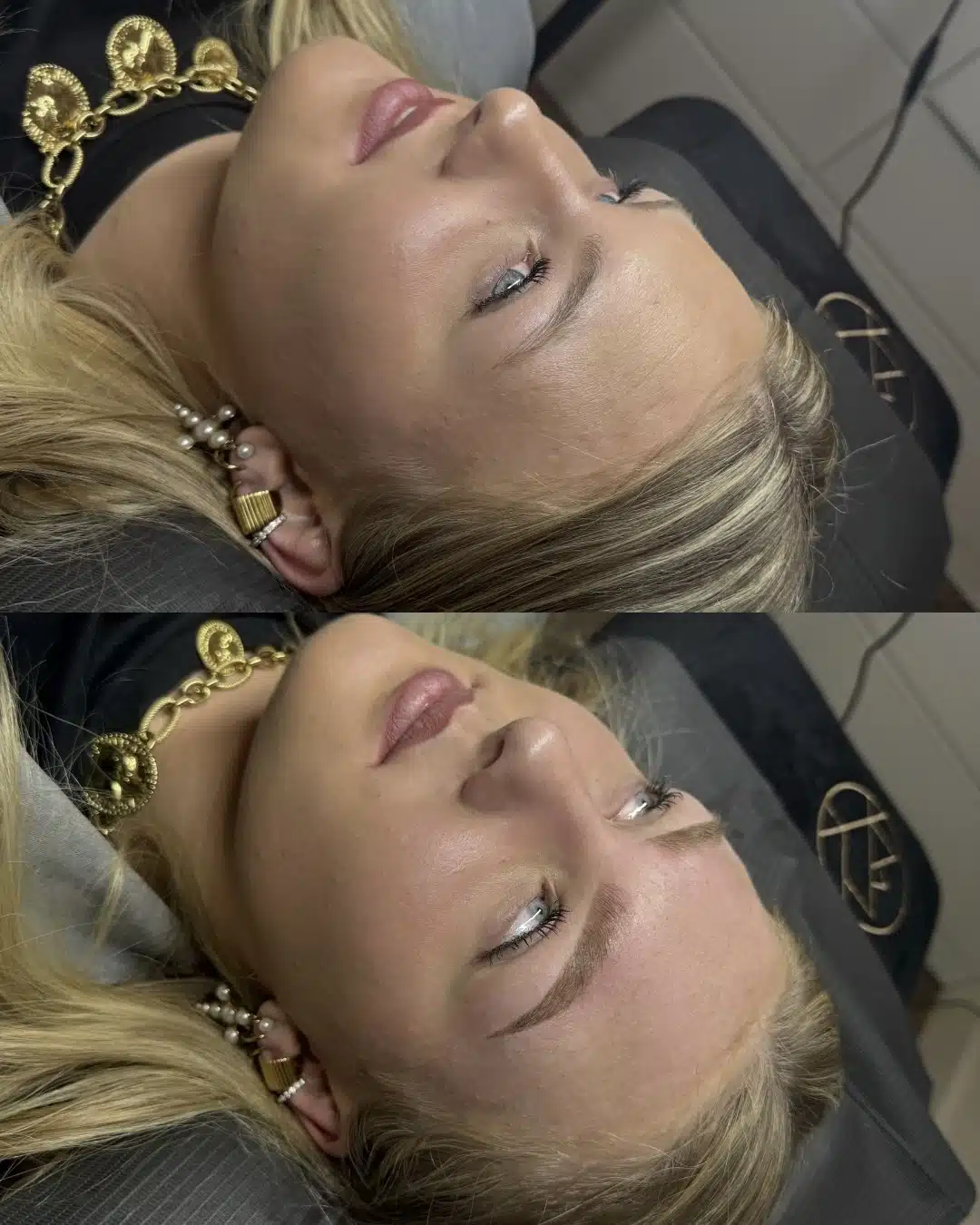 Powder brows resultaat voor en na – klant 7