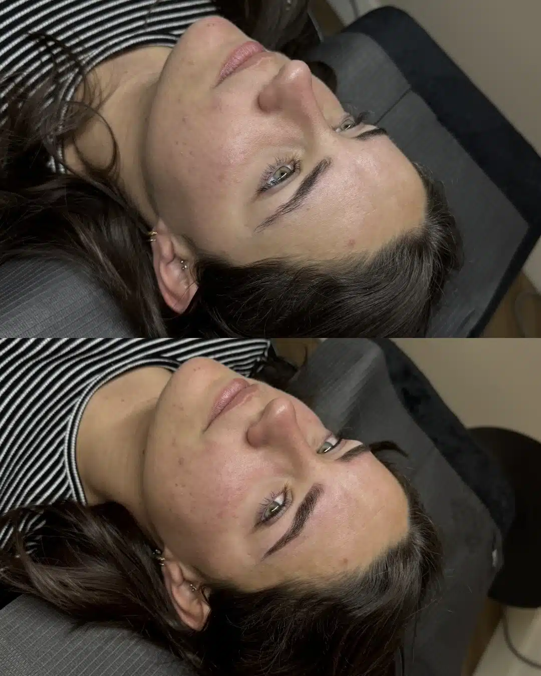 Powder brows resultaat voor en na – klant 8