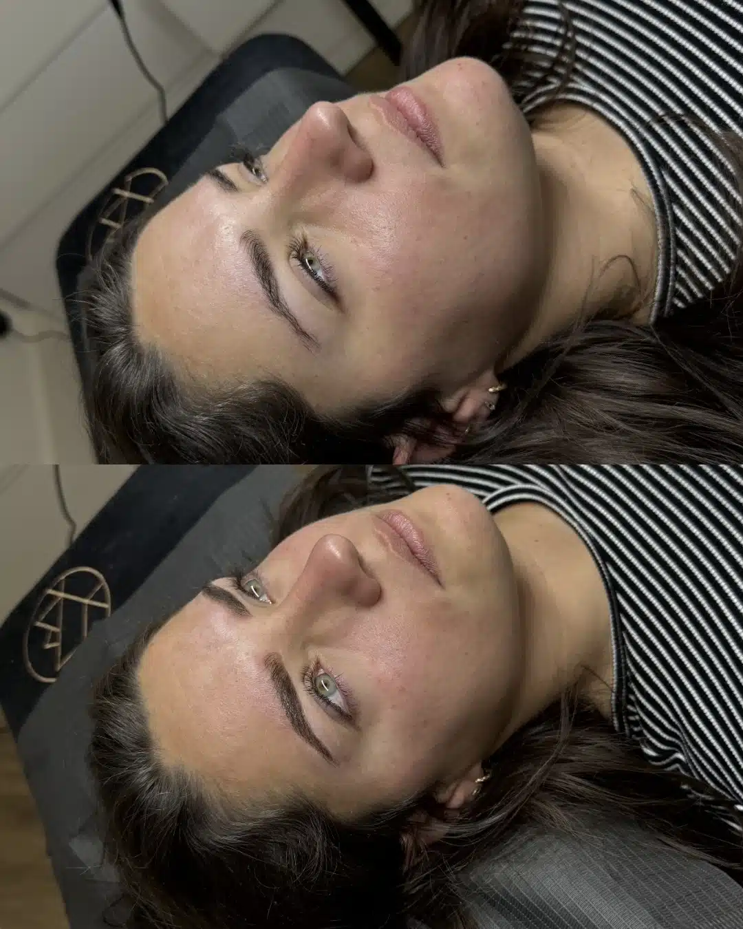 Powder brows resultaat voor en na – klant 9